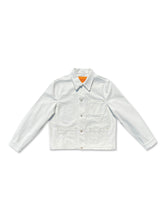 Load image into Gallery viewer, White Canvas Chore Jacket
