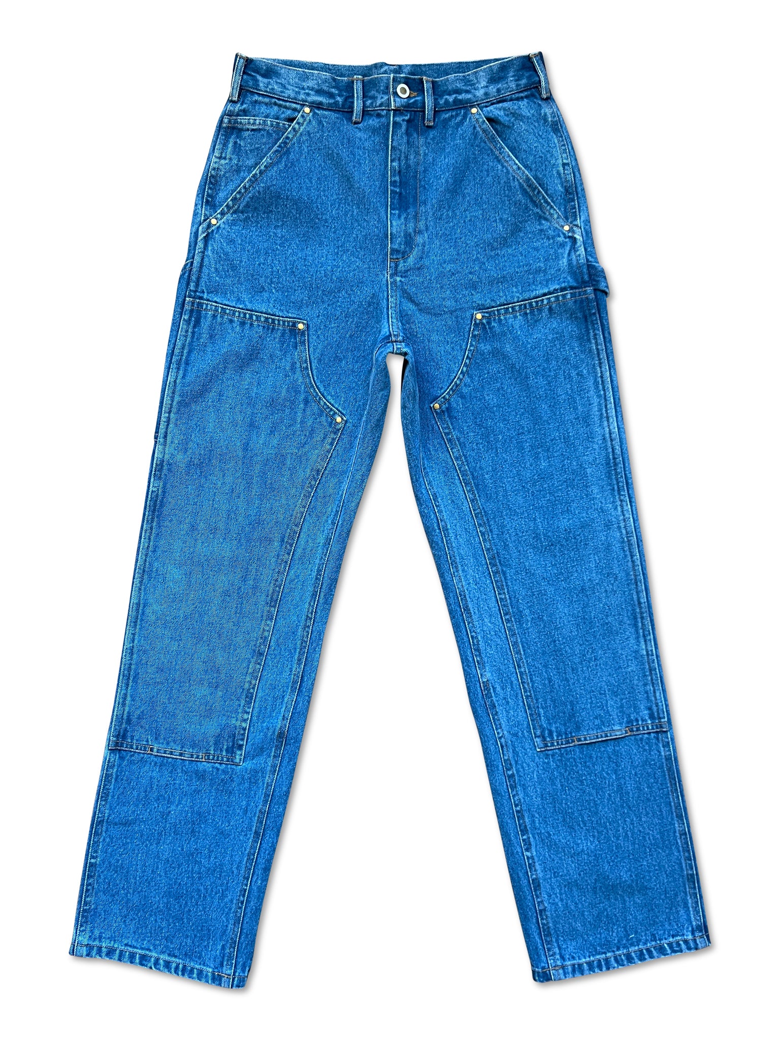Blue Denim Double Knee Work Pants – KeithKelly
