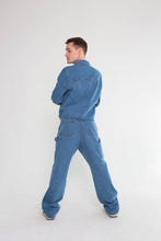 Load image into Gallery viewer, Blue Denim Double Knee Work Pants