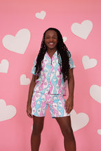 Load image into Gallery viewer, Blue&Pink Stripe Silk Shirt