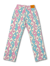 Load image into Gallery viewer, Blue&Pink Stripe Double Knee Work Pants