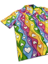 Load image into Gallery viewer, Rainbow Stripe Silk Shirt
