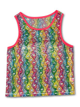 Load image into Gallery viewer, Rainbow Stripe Sequin Tank