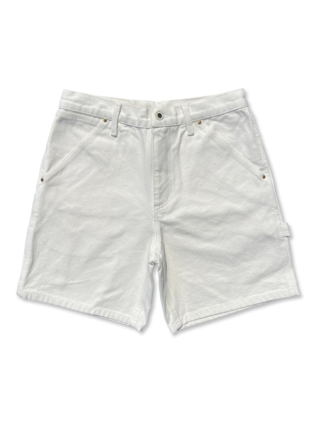 White Canvas Short