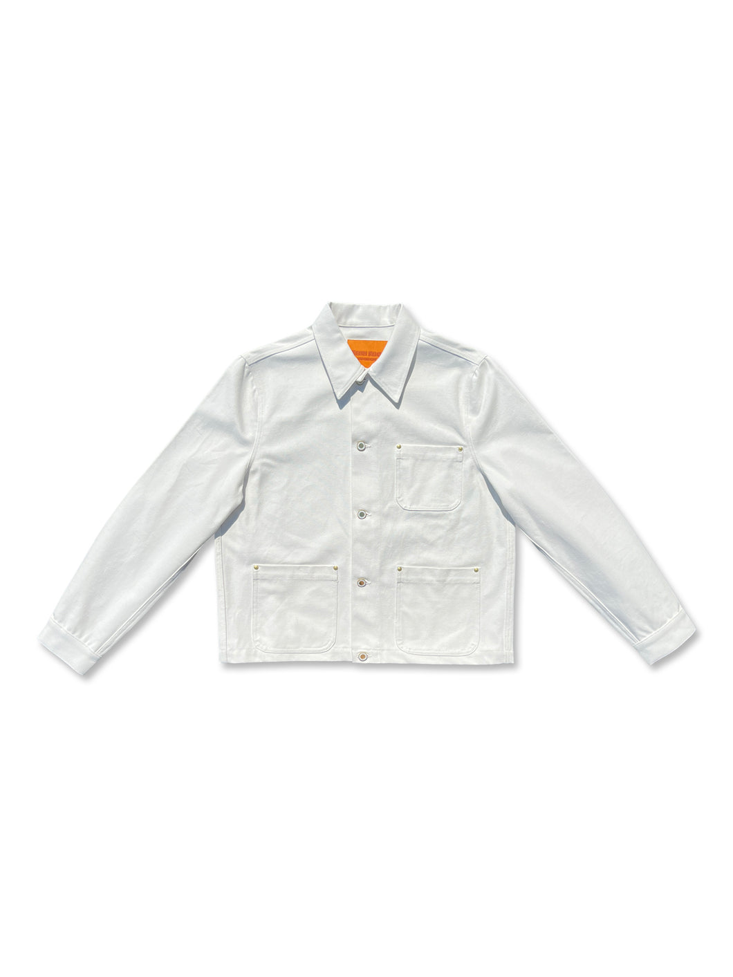 White Canvas Chore Jacket