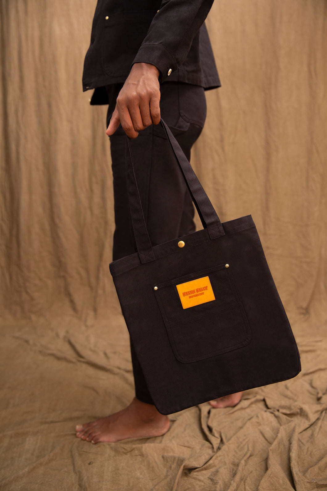 Black Canvas Tote