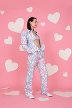 Load image into Gallery viewer, Blue&amp;Pink Stripe Double Knee Work Pants
