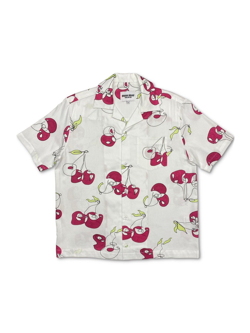 Red Cherries Camp Collar Shirt