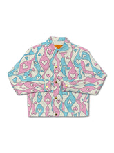 Load image into Gallery viewer, Blue&amp;Pink Stripe Chore Jacket
