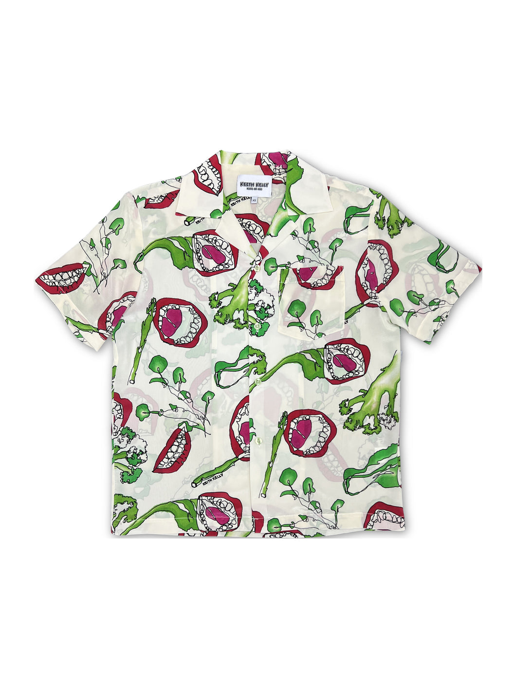 Eat Your Greens Silk Shirt
