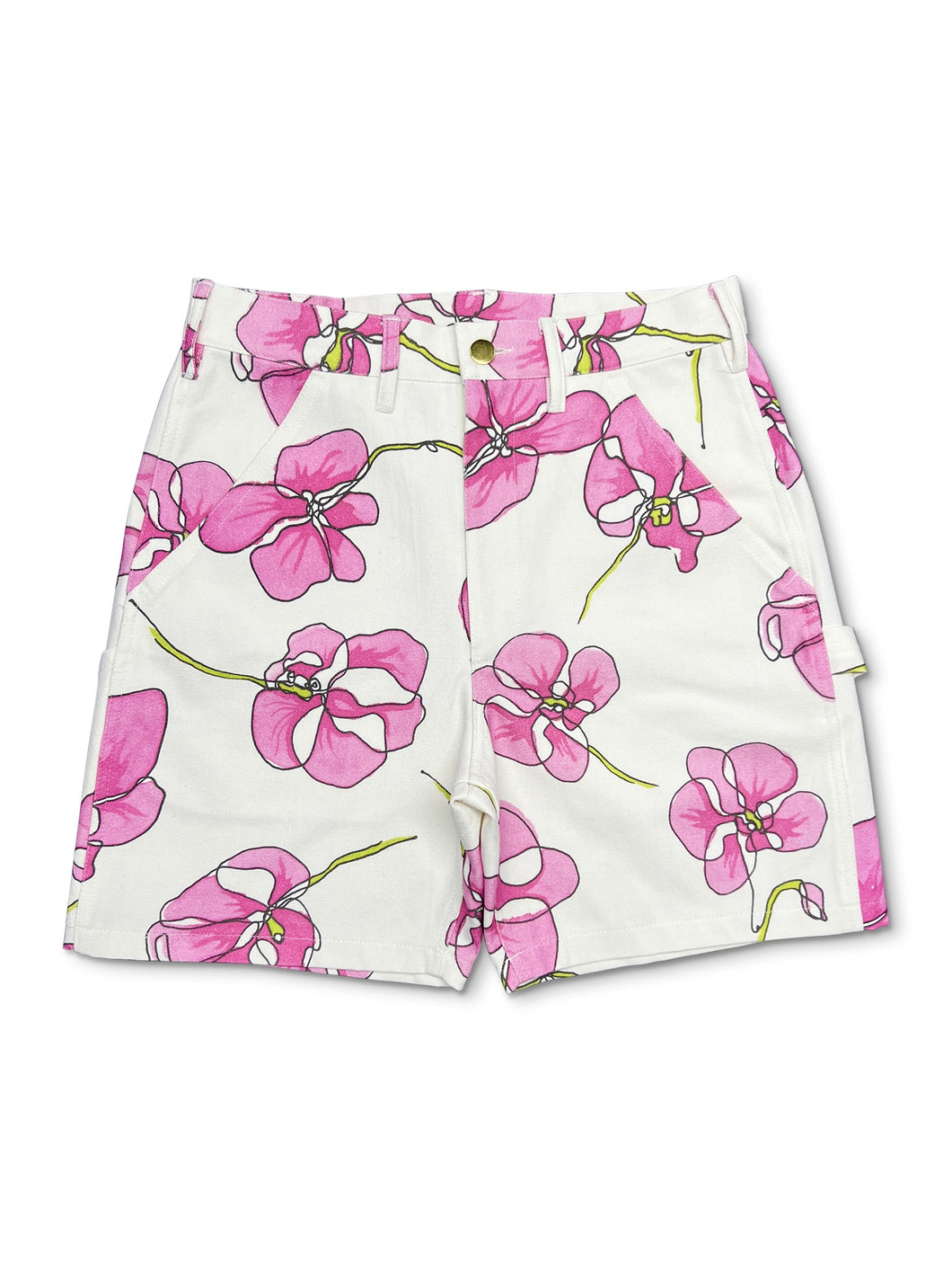 Pink Orchid Canvas Shorts